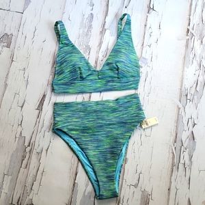 Aerie NWT Scoop Bikini Top & High Cut Cheeky Bottoms Size Small